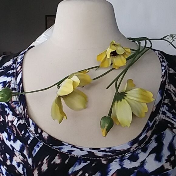 Jennifer Lopez Tank Top Long Dressy Bling Marble Pattern size 0X - Picture 4 of 11